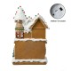 Glitzhome 12"H Resin Lighted Christmas Gingerbread House Table Decor