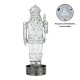 Glitzhome 12.5"H Lighted Acrylic Crystal Nutcracker Figurine Waterglobe