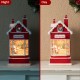Glitzhome 10.5"H Lighted Santa's Workshop Waterglobe