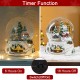 Glitzhome 150mm Christmas Oversized Resin Lighted Musical Snowflakes Village Waterglobe