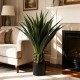 Glitzhome 3.25ft. Faux Agave Plant in Pot