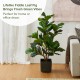 Glitzhome 3.5ft. Faux Fiddle Leaf Fig Tree in Pot