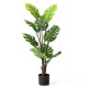 Glitzhome 3.5ft. Faux Monstera deliciosa Liebm in Pot