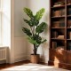 Glitzhome 3.5ft. Faux Monstera deliciosa Liebm in Pot