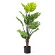 Glitzhome 3.5ft. Faux Monstera deliciosa Liebm in Pot