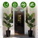 Glitzhome 3.5ft. Faux Monstera deliciosa Liebm in Pot
