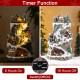 Glitzhome 15.50"H Lighted Christmas Skiing Moutain Resin Village with Movement and Music