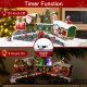 Glitzhome 20"L Lighted Christmas Santa Train Resin Village with Movement and Music