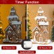 Glitzhome 17.75"H Christmas Lighted Resin Gingerbread House Table Decor