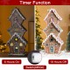 Glitzhome 18.5"H Lighted Resin Christmas Gingerbread House Table Decor