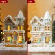 Glitzhome 11.75"H Christmas Macaron Resin Village Table Decor
