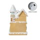 Glitzhome 11.75"H Christmas Macaron Resin Village Table Decor