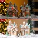 Glitzhome S/2 7"H Christmas Macaron Resin Village Table Decor