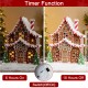 Glitzhome 11.75"H Christmas Lighted Resin Village Table Decor