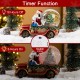 Glitzhome 100mm Christmas Resin Lighted Musical  Snowflakes Santa Car Waterglobe