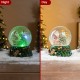 Glitzhome 150mm Christmas Resin Lighted Musical  Snowflakes Santa Waterglobe