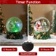 Glitzhome 150mm Christmas Resin Lighted Musical  Snowflakes Santa Waterglobe