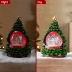 Glitzhome 100mm Christmas Resin Lighted Musical Snowflakes Christmas Tree Waterglobe