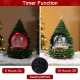 Glitzhome 100mm Christmas Resin Lighted Musical Snowflakes Christmas Tree Waterglobe