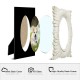 Glitzhome Set of 4  White Ornate Resin Tabletop Picture Frames-4x6