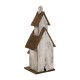 Glitzhome 23.62"H Extra-Large Rustic Tall Church Hand Painted Wood White Birdhouse