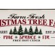 Glitzhome 43.11"L Farmhouse Decor Metal Enamel Christmas Tree Farm Sign