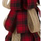 Glitzhome 16.93''H Plaid Fabric / Burlap Table Tree , Tabletop Christmas Tree