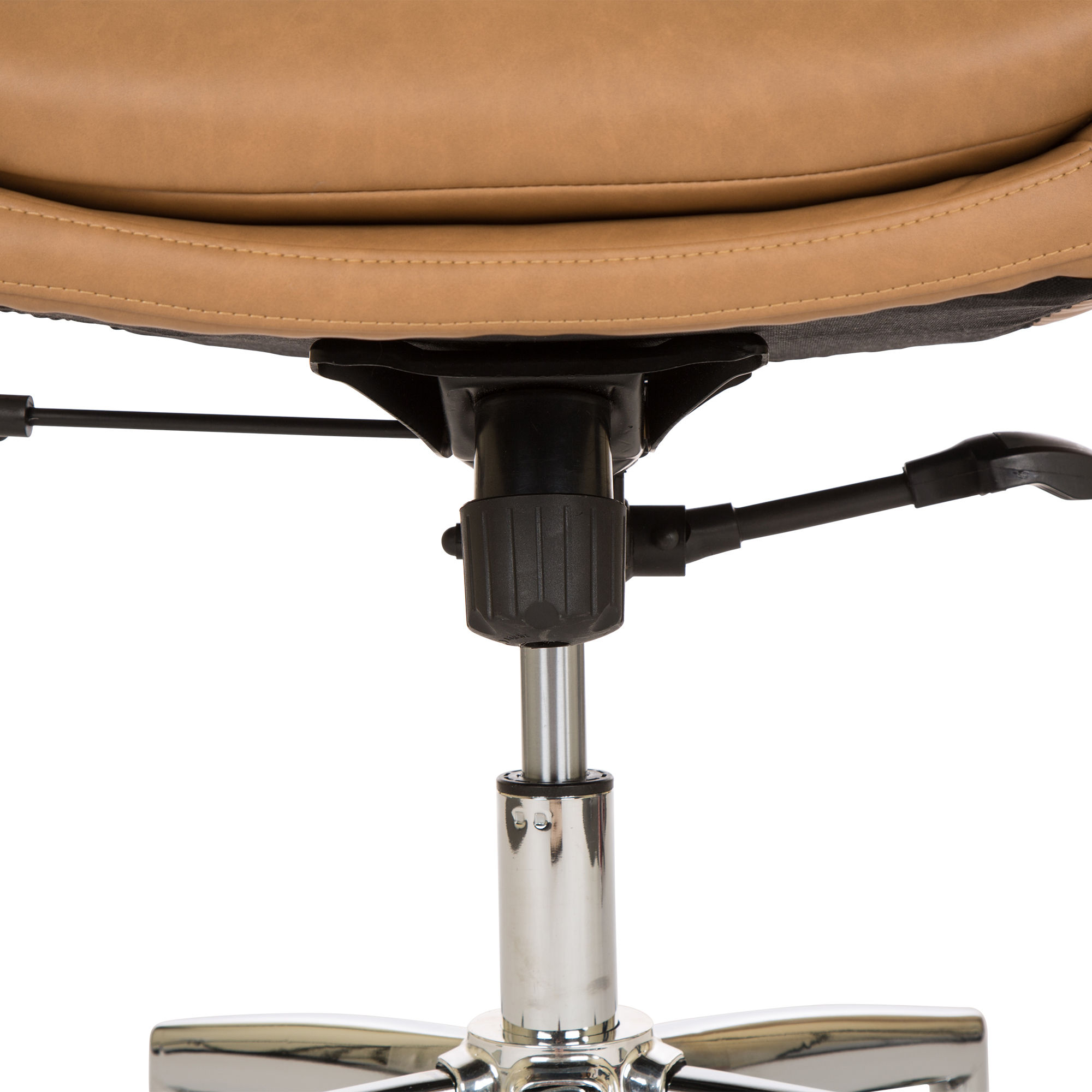 [OFFICIAL] Glitzhome Adjustable HighBack Office Chair Executive Swivel Chair PU Leather, Camel