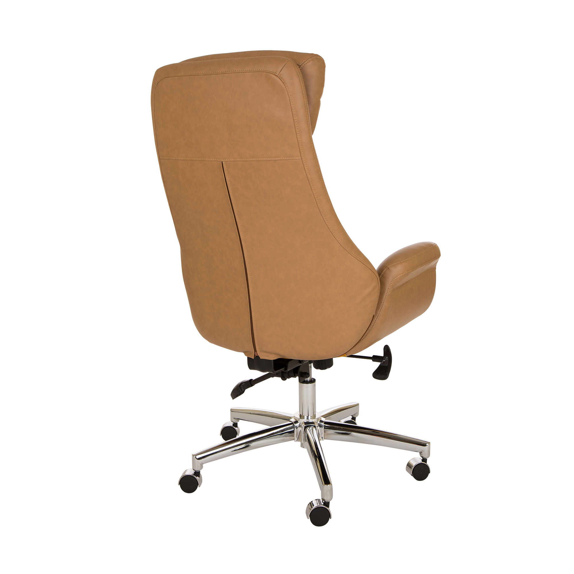 [OFFICIAL] Glitzhome Adjustable HighBack Office Chair Executive Swivel Chair PU Leather, Camel