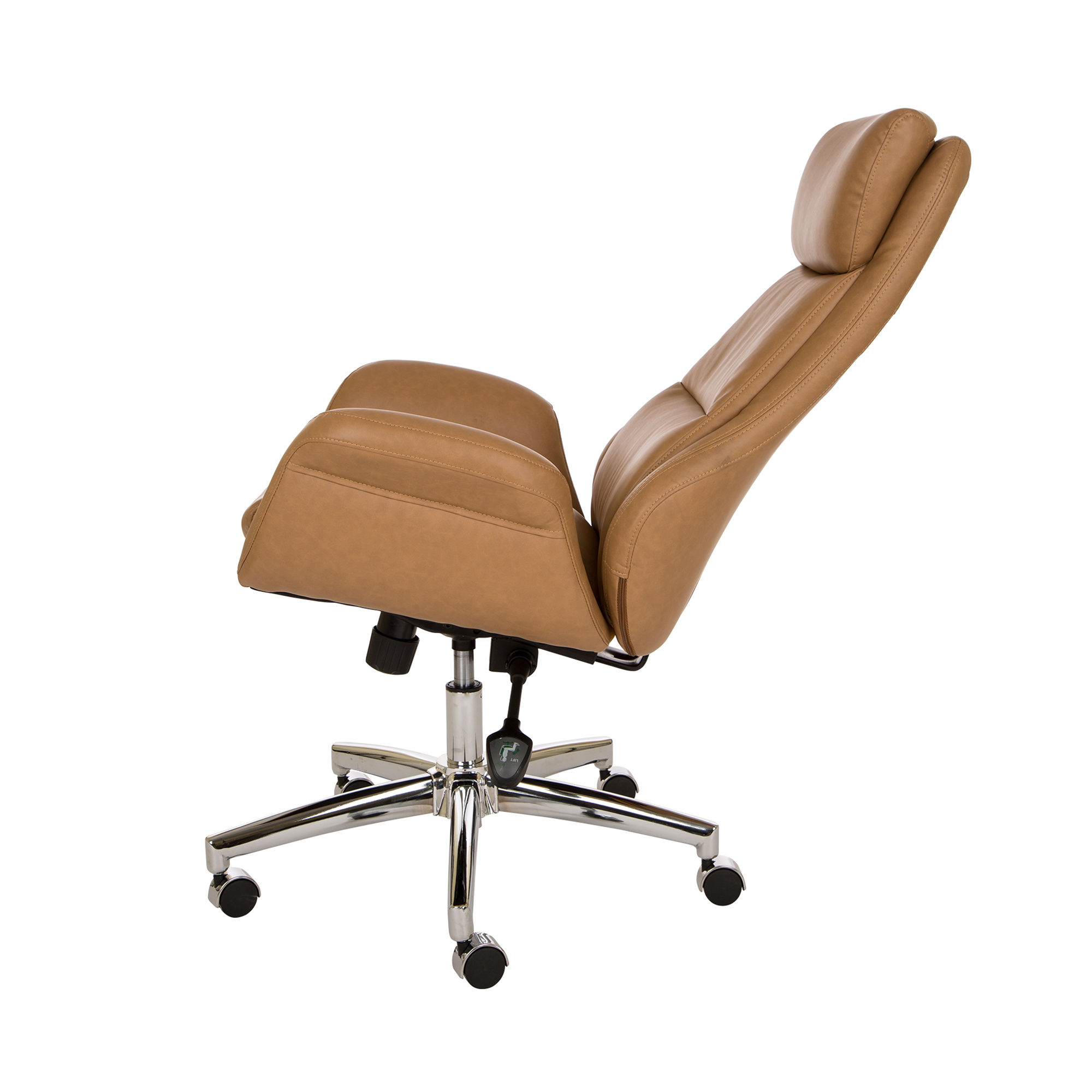 [OFFICIAL] Glitzhome Adjustable HighBack Office Chair Executive Swivel Chair PU Leather, Camel