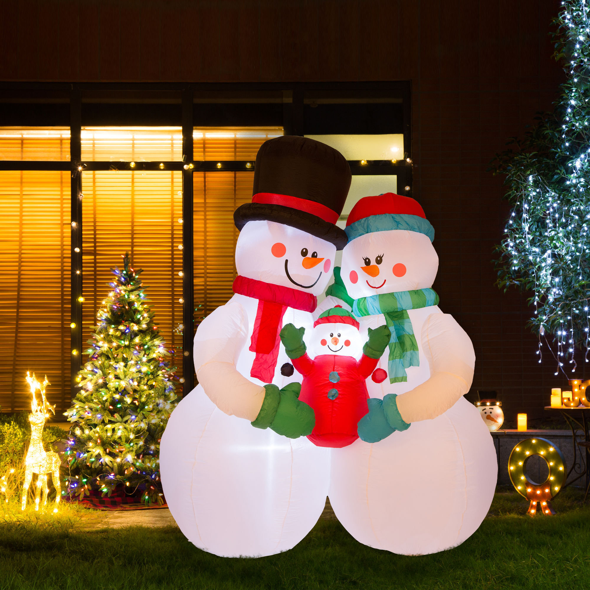 [OFFICIAL] Glitzhome Lighted Inflatable Snowman Family Decor