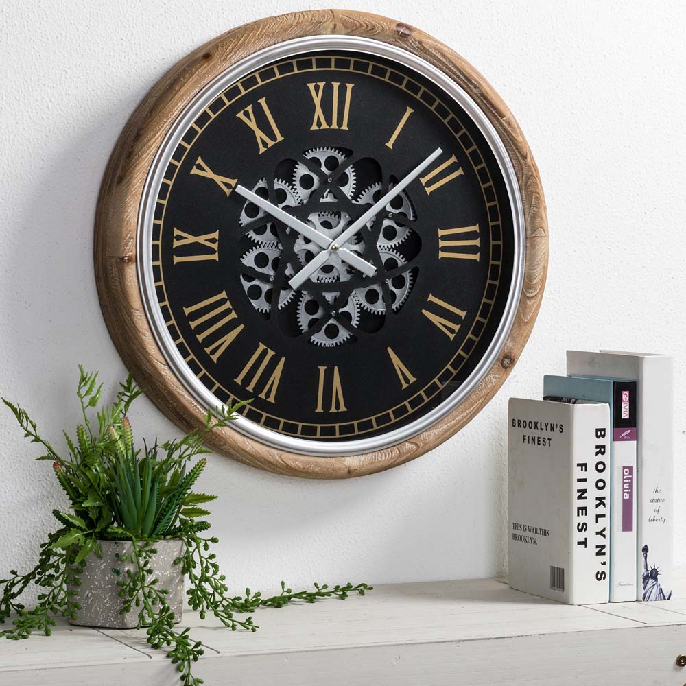 [OFFICIAL] Glitzhome 20.47"D Vintage Industrial Metal Wall Clock with Moving Gears FREE SHIPPING