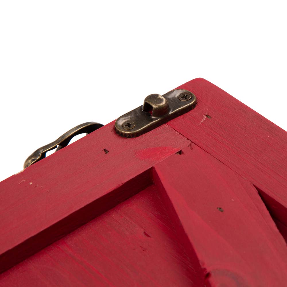 [OFFICIAL] Glitzhome 22"L Handcrafted Red Wooden Christmas Tree Collar