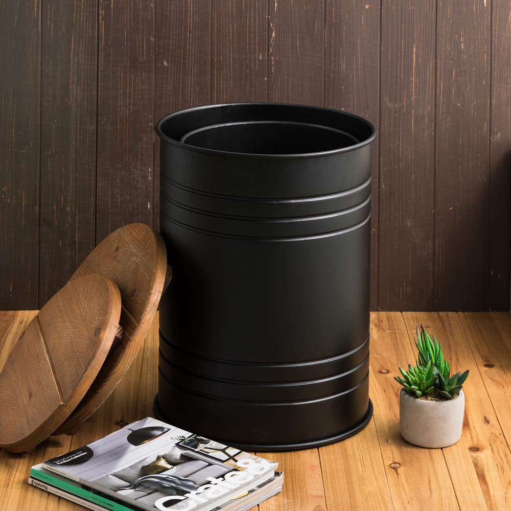 [OFFICIAL] Glitzhome Black Metal Storage Accent Table or Stool with