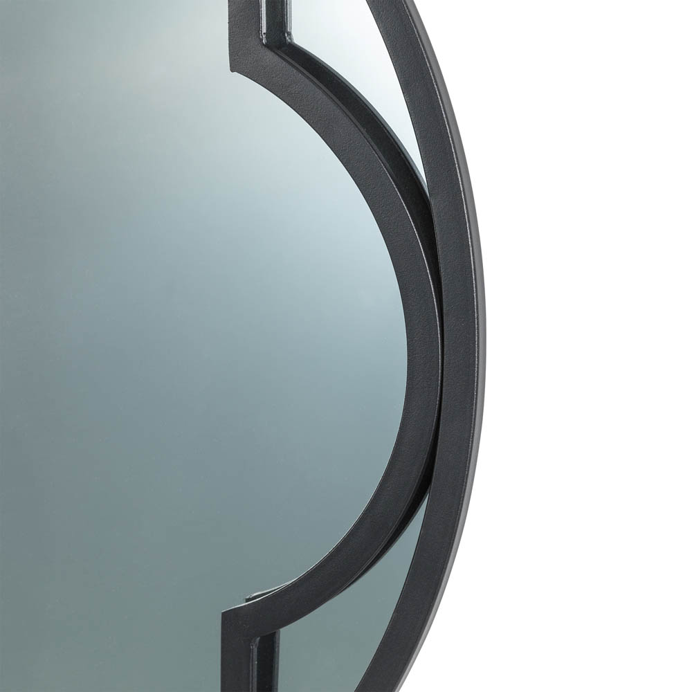 [OFFICIAL] Glitzhome 23.62"D Black Metal Framed Round Wall Mirror