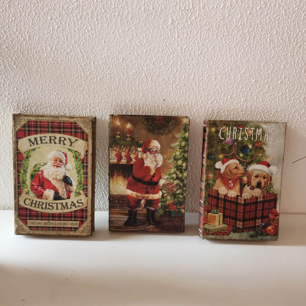 [OFFICIAL] Glitzhome 3 Piece Decorative Vintage Book Shaped Christmas
