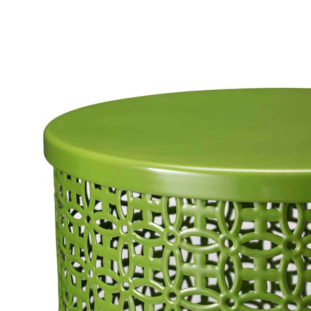 [OFFICIAL] Glitzhome Set of 2 Green Metal Garden Stool, Plant Stand or