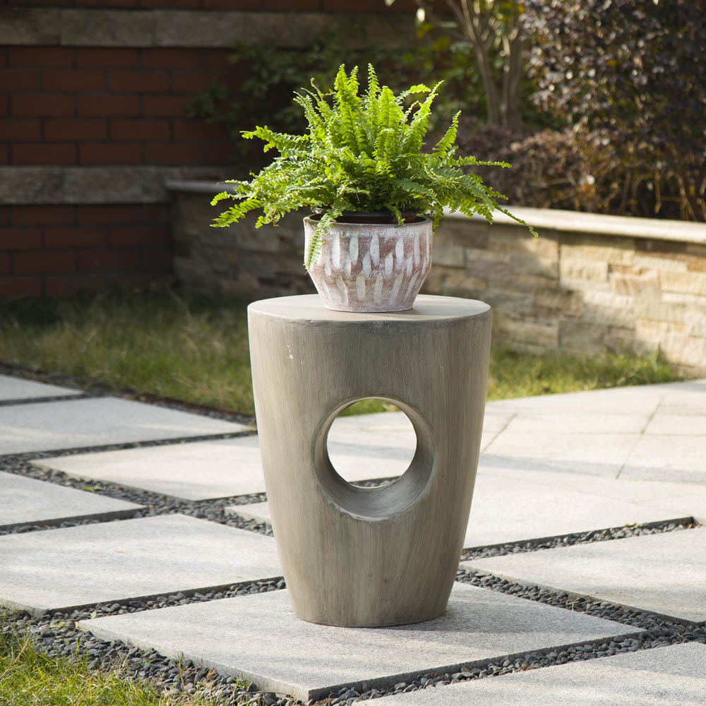 [OFFICIAL] Glitzhome 18"H MGO Faux Concrete Garden Stool, Plant Stand