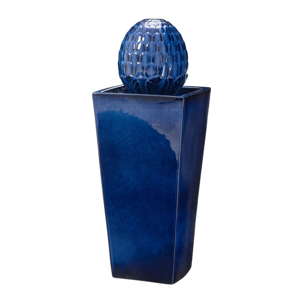 [OFFICIAL] Glitzhome 35.75"H Oversized Cobalt Blue Artichoke Pedestal