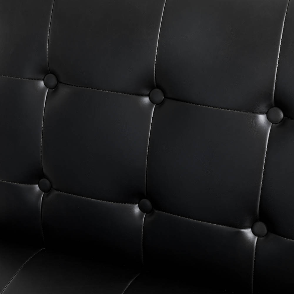 [OFFICIAL] Glitzhome 31.50"H Black PU Leather Tufted Accent Chair