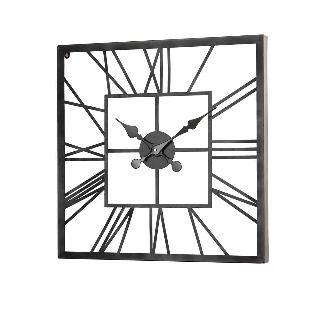 [OFFICIAL] Glitzhome 23.00"L Black Metal Square Wall Clock