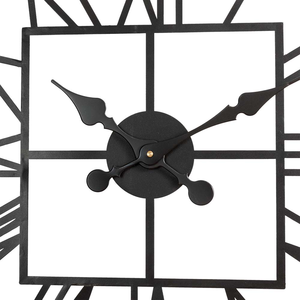 [OFFICIAL] Glitzhome 23.00"L Black Metal Square Wall Clock