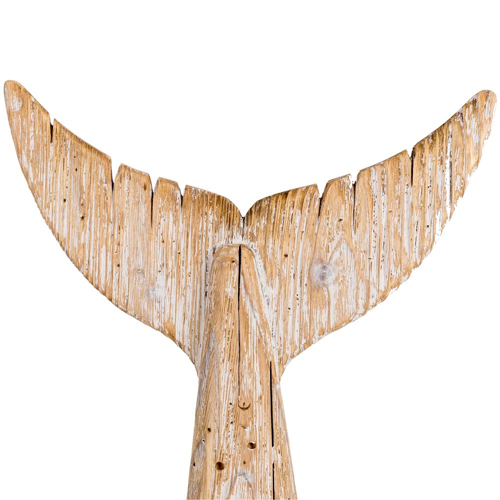 [OFFICIAL] Glitzhome Coastal Weathered Wood Whale Tail Table Decor, Set