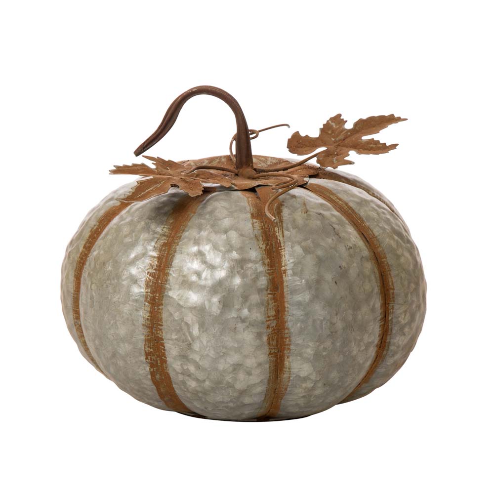 [OFFICIAL] Glitzhome Rustic Galvanized Metal Pumpkin Decor, Set of 2