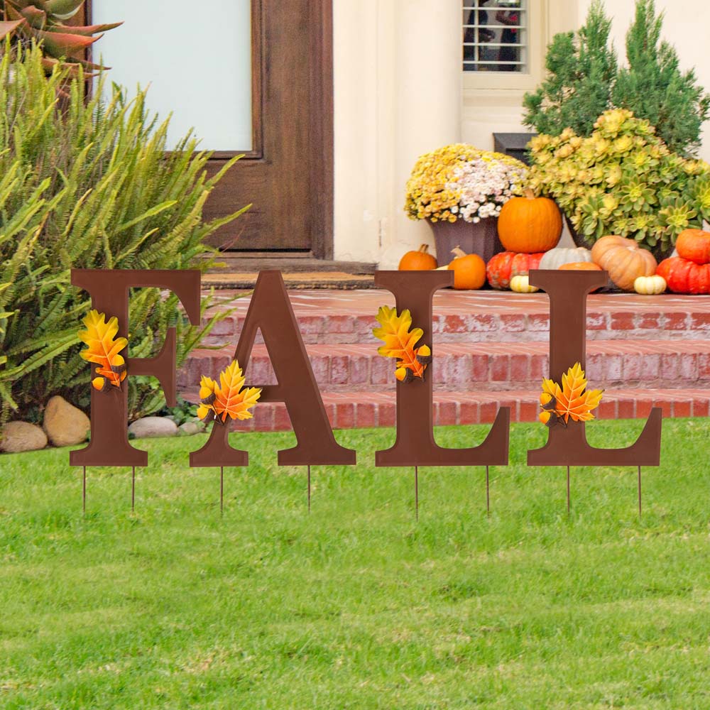 [OFFICIAL] 24"H Metal "FALL" Yard Stake or Wall Décor or Standing Decor