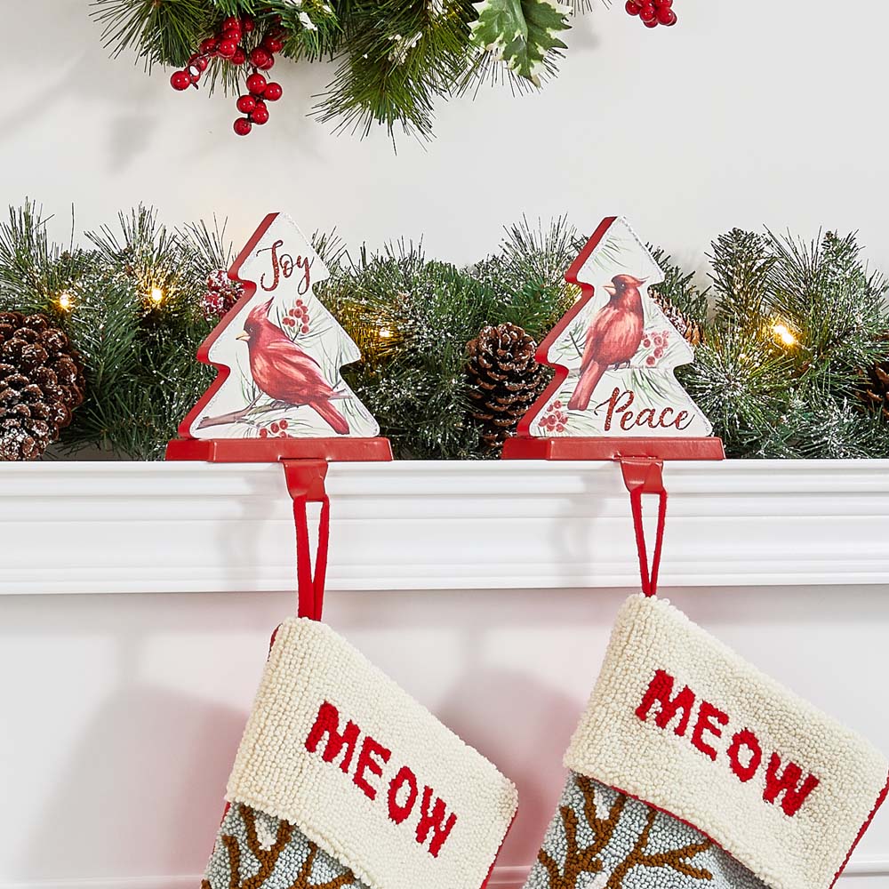 [OFFICIAL] Glitzhome 7"H Wooden Christmas Cardinal Stocking Holders