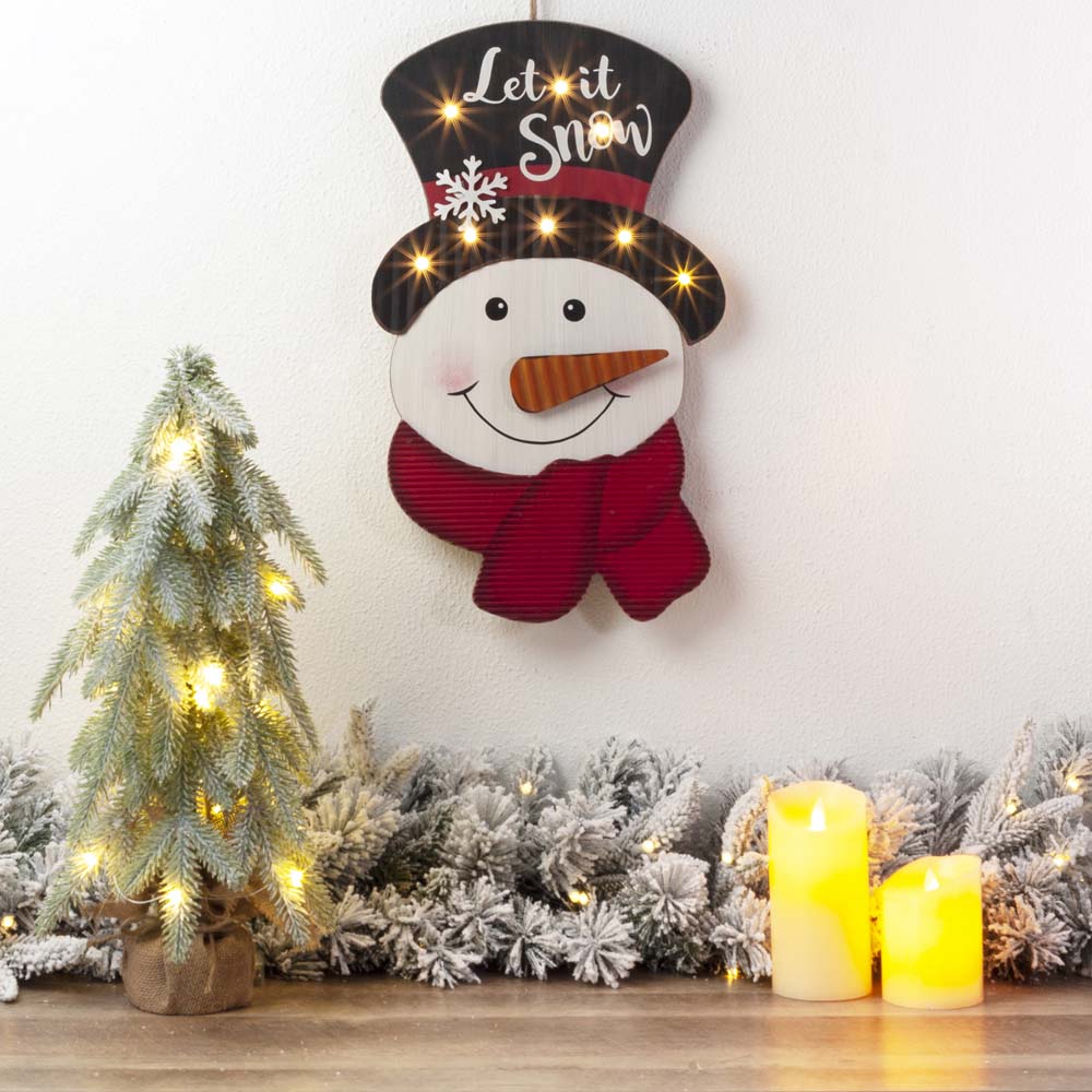 [OFFICIAL] Glitzhome 19"H Christmas Lighted 3D Wooden Metal Snowman
