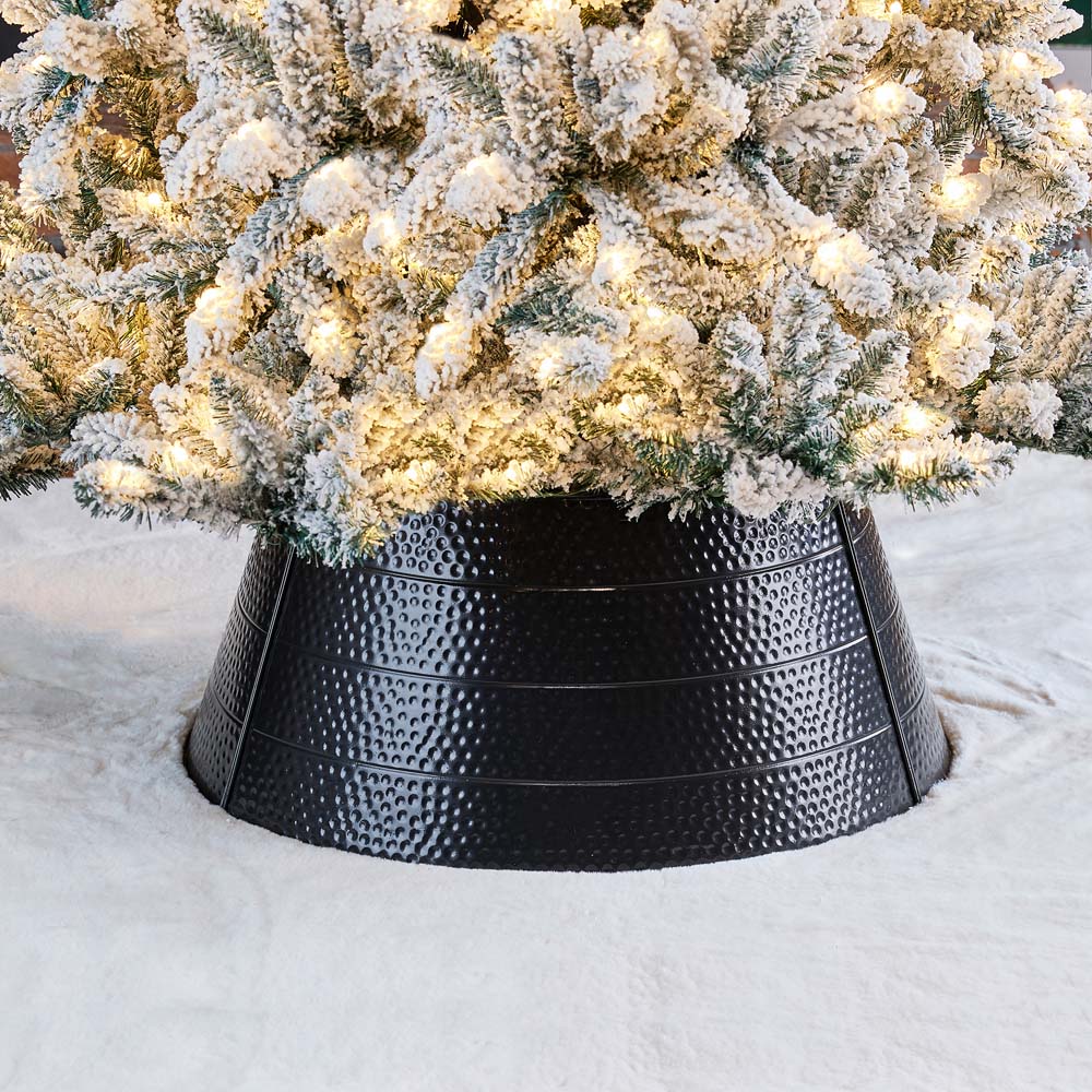 [OFFICIAL] Glitzhome 22"D Black Hammered Metal Tree Collar