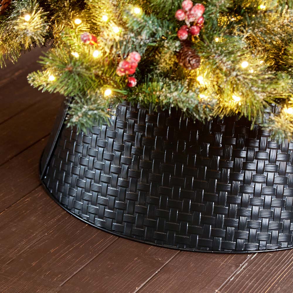 [OFFICIAL] Glitzhome 26"D Black Metal Woven Tree Collar