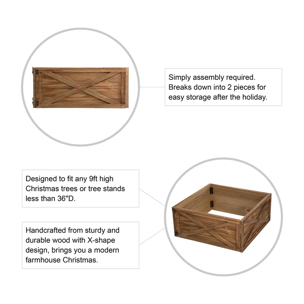 [OFFICIAL] Glitzhome 26"L Natural Farmhouse Rustic Wooden Christmas